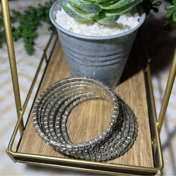 -🌸5/$25🌸Wrap Studded Faux Diamond Accent Bracelet - Picture 7 of 13